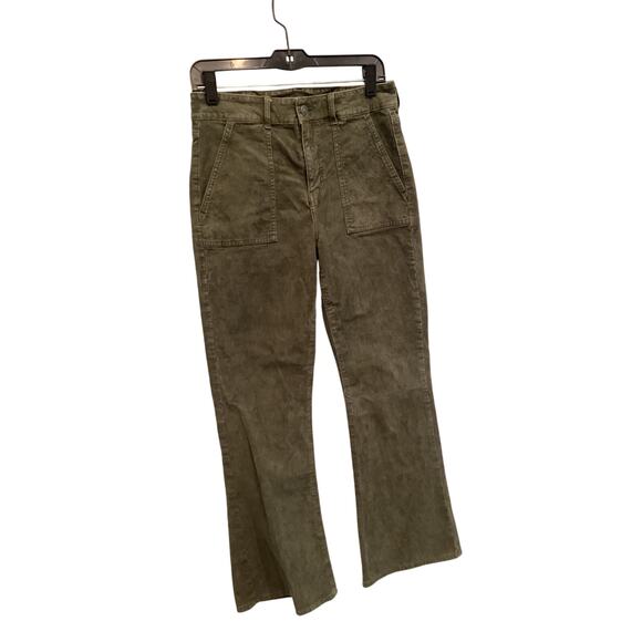 American Eagle Outfitters Pants - American Eagle Womens Super High-Rise Flare Corduroy Pants Size 8 Hunter Green